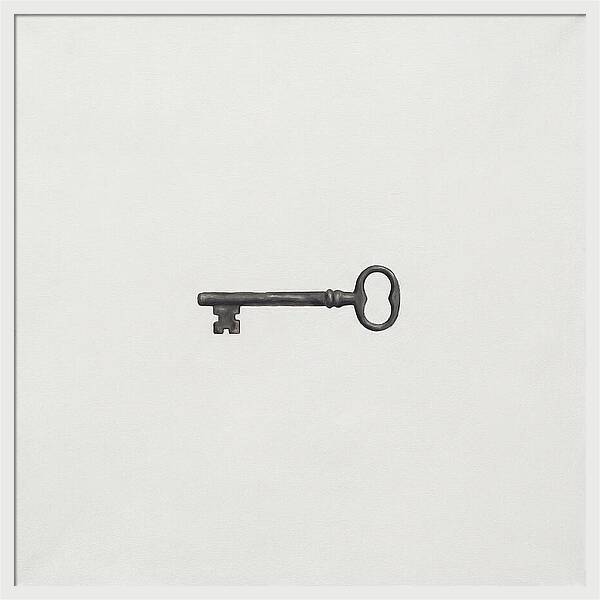 Old Key On White Background