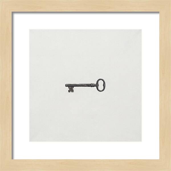 Old Key On White Background
