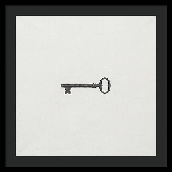 Old Key On White Background