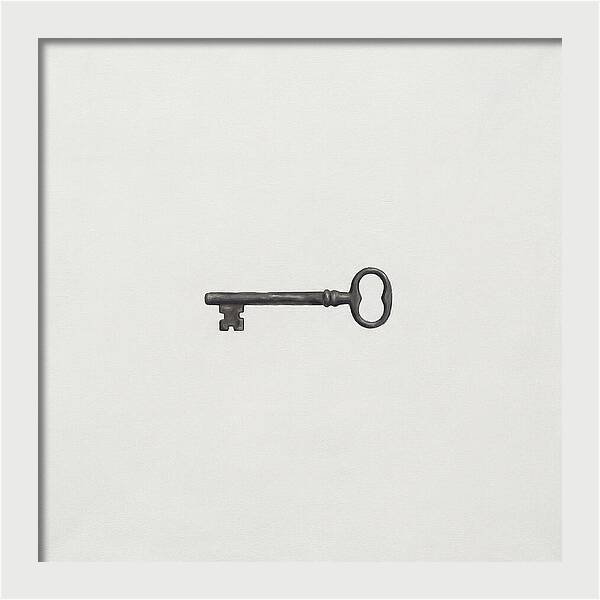 Old Key On White Background