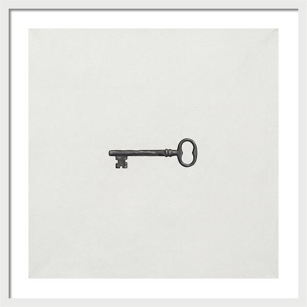 Old Key On White Background