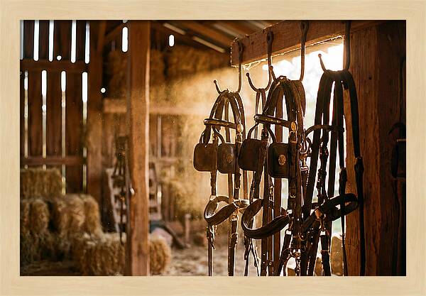 Old Leather Horse Harnesses