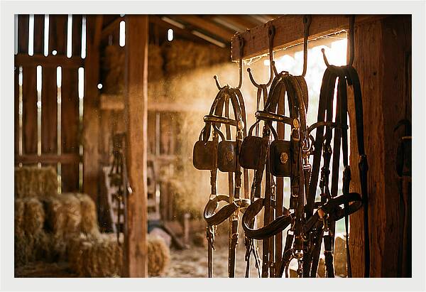 Old Leather Horse Harnesses