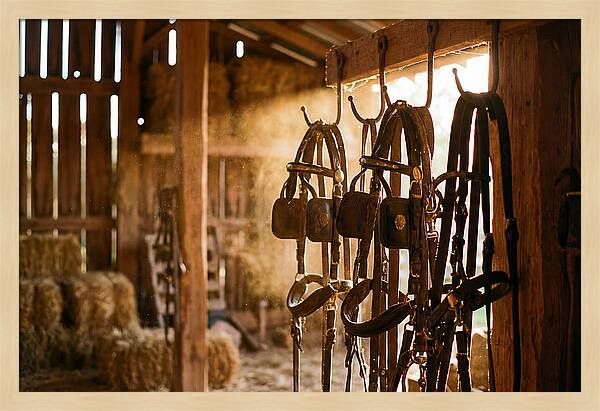 Old Leather Horse Harnesses