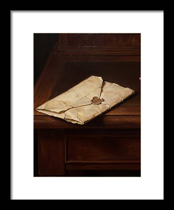 Old Letter On Wooden Desk