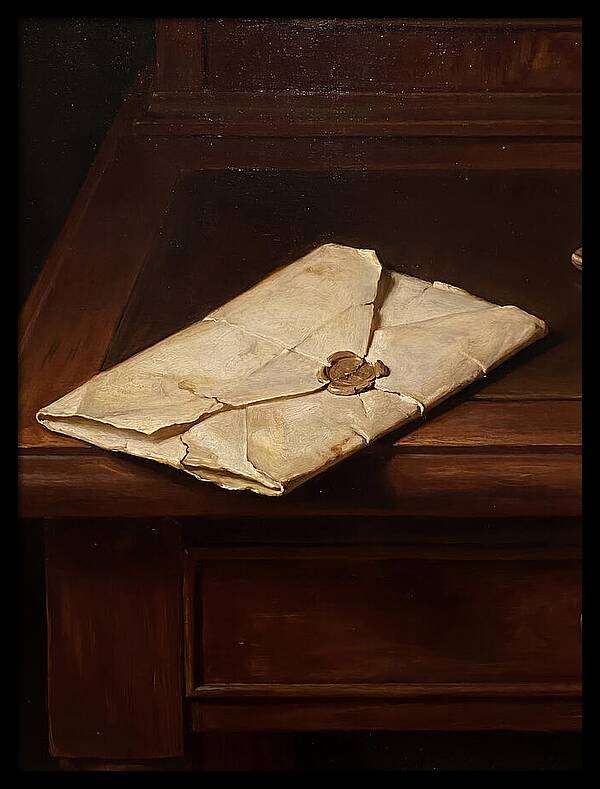 Old Letter On Wooden Desk