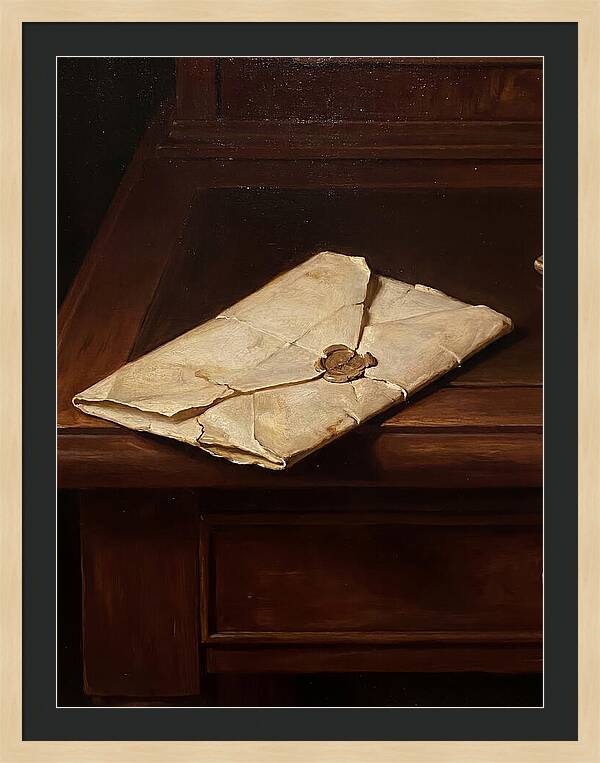 Old Letter On Wooden Desk