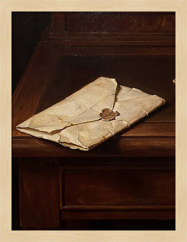 Old Letter On Wooden Desk