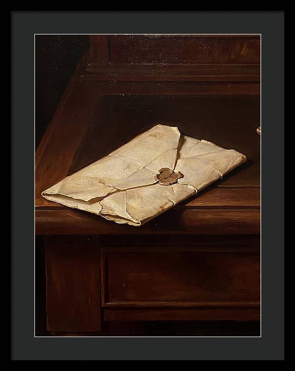 Old Letter On Wooden Desk