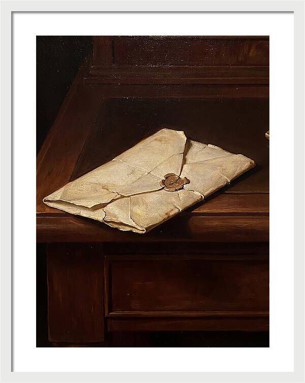 Old Letter On Wooden Desk
