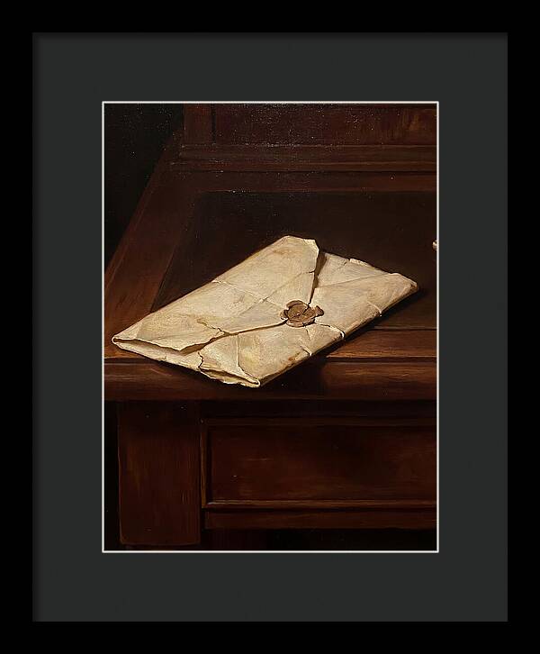 Old Letter On Wooden Desk
