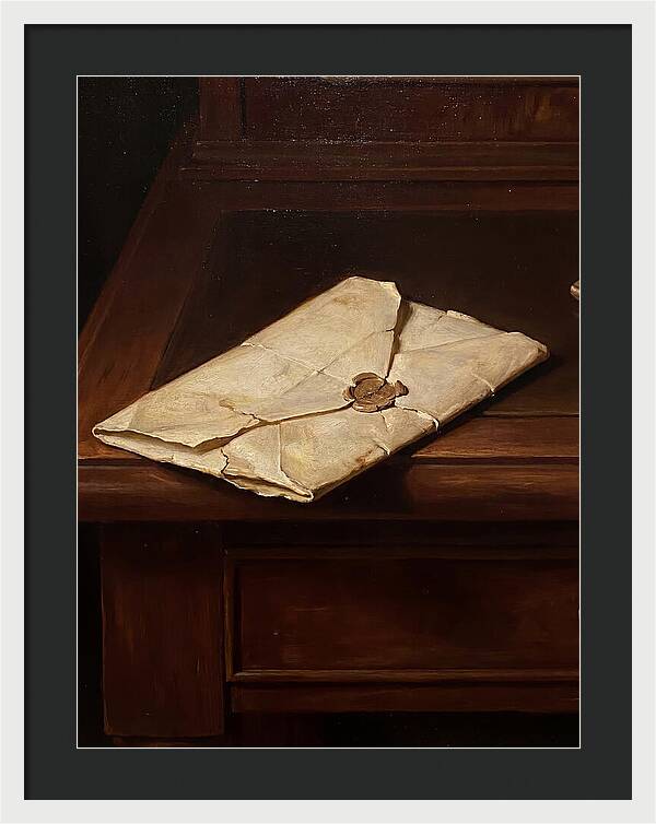 Old Letter On Wooden Desk