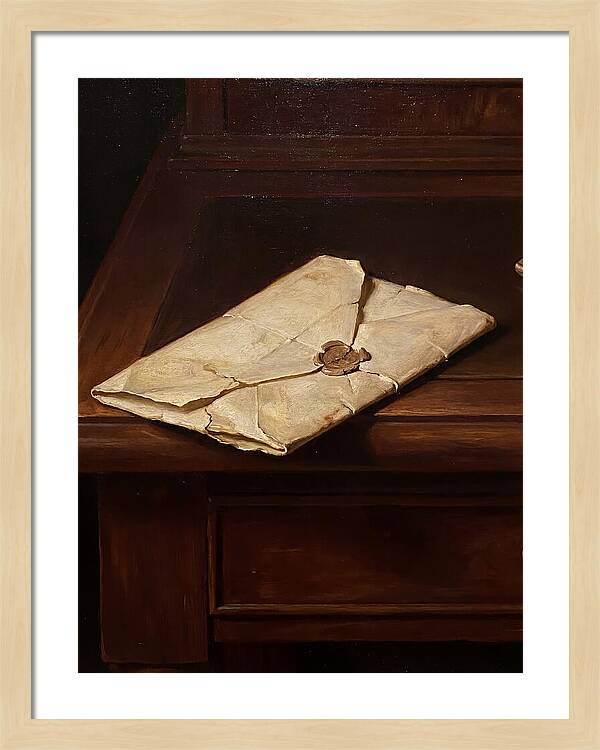 Old Letter On Wooden Desk