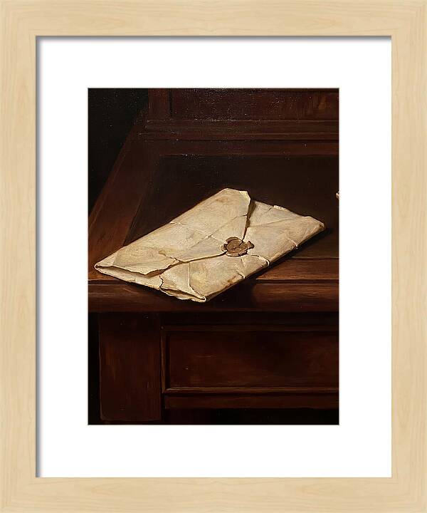 Old Letter On Wooden Desk
