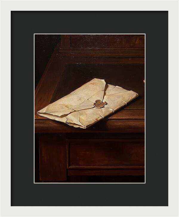 Old Letter On Wooden Desk