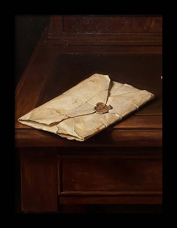 Old Letter On Wooden Desk