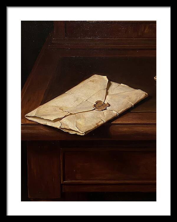 Old Letter On Wooden Desk