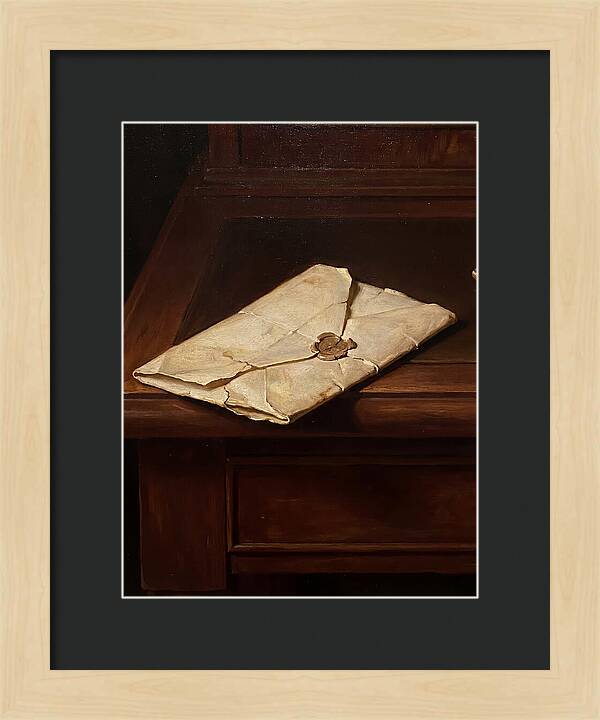 Old Letter On Wooden Desk