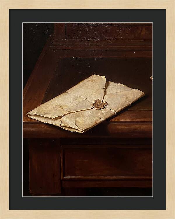 Old Letter On Wooden Desk