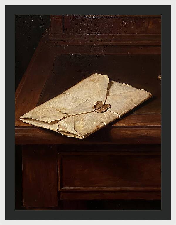 Old Letter On Wooden Desk