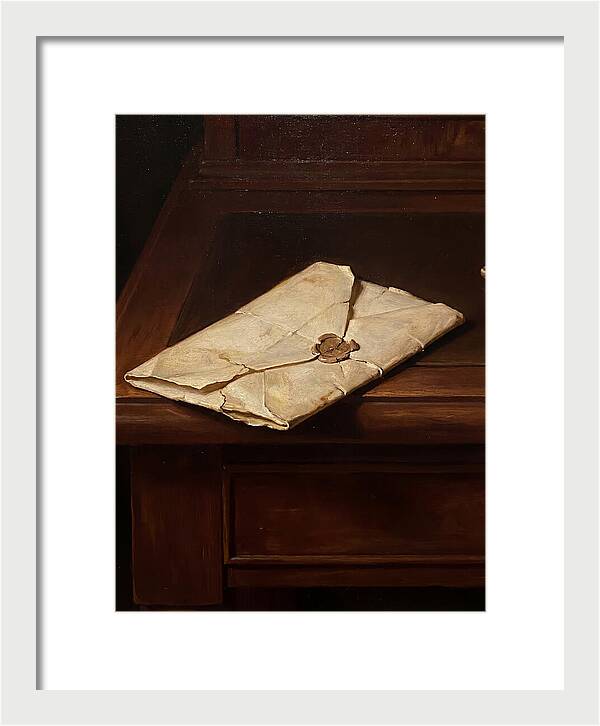 Old Letter On Wooden Desk