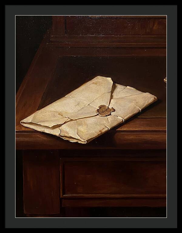 Old Letter On Wooden Desk