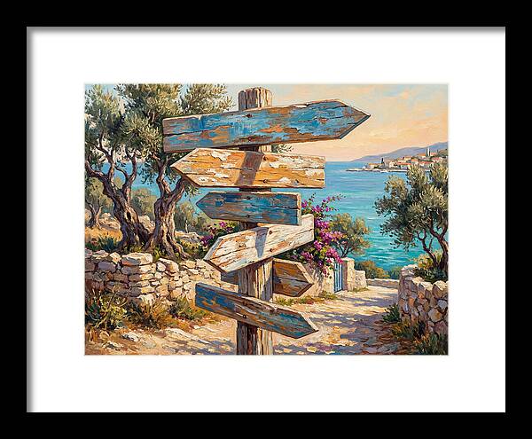 Old Mediterranean Signpost