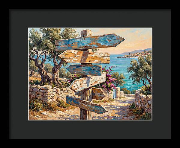 Old Mediterranean Signpost
