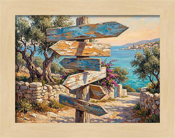 Old Mediterranean Signpost