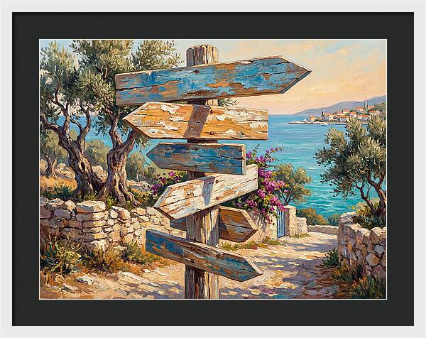 Old Mediterranean Signpost