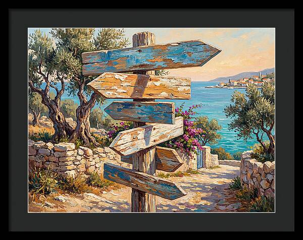 Old Mediterranean Signpost