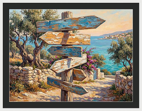 Old Mediterranean Signpost