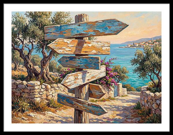 Old Mediterranean Signpost