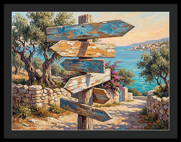 Old Mediterranean Signpost
