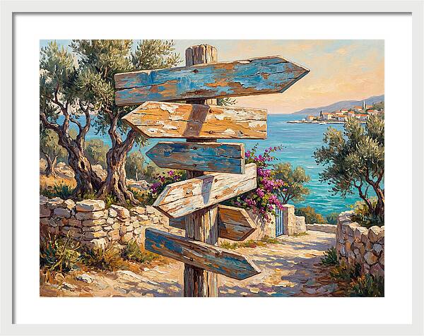 Old Mediterranean Signpost