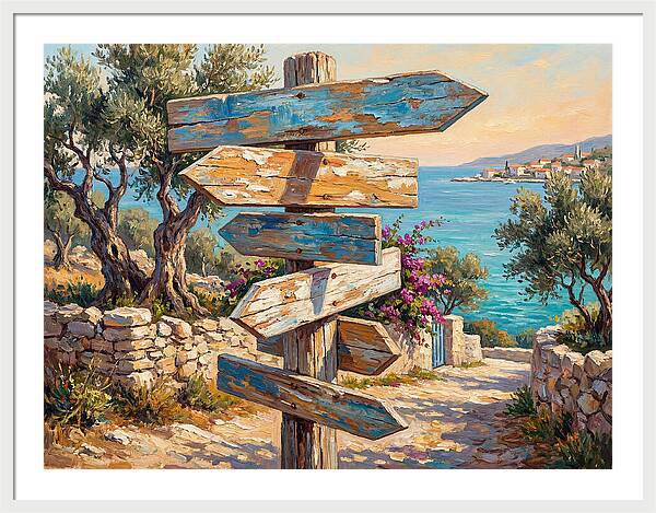 Old Mediterranean Signpost