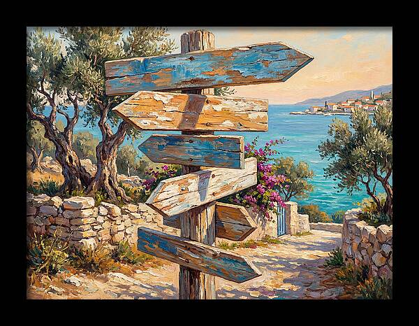Old Mediterranean Signpost