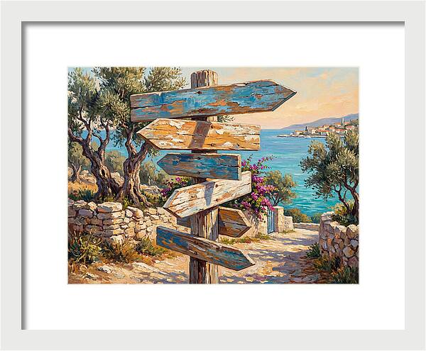 Old Mediterranean Signpost
