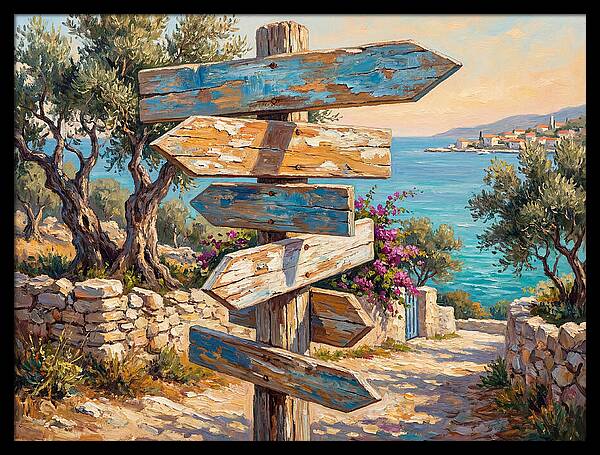 Old Mediterranean Signpost