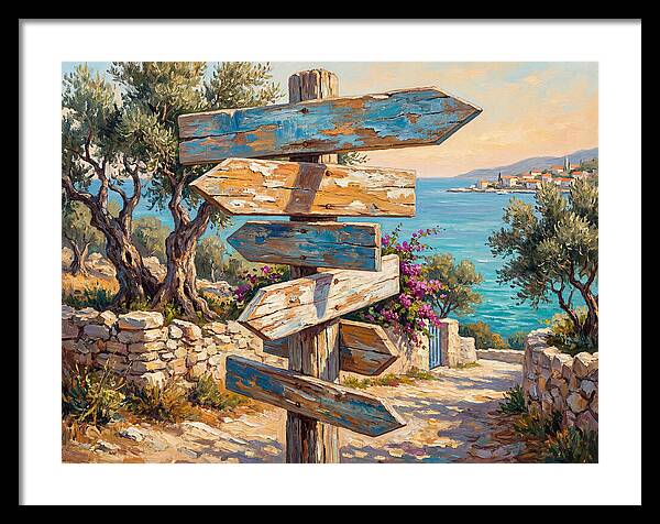 Old Mediterranean Signpost