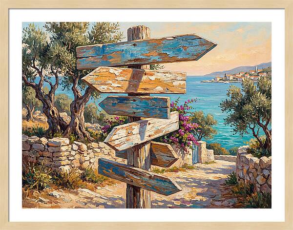 Old Mediterranean Signpost