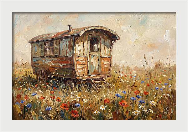 Old Painted Gypsy Caravan