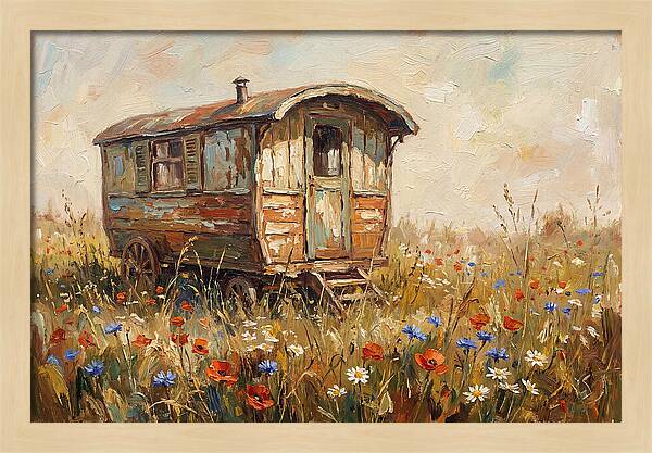 Old Painted Gypsy Caravan
