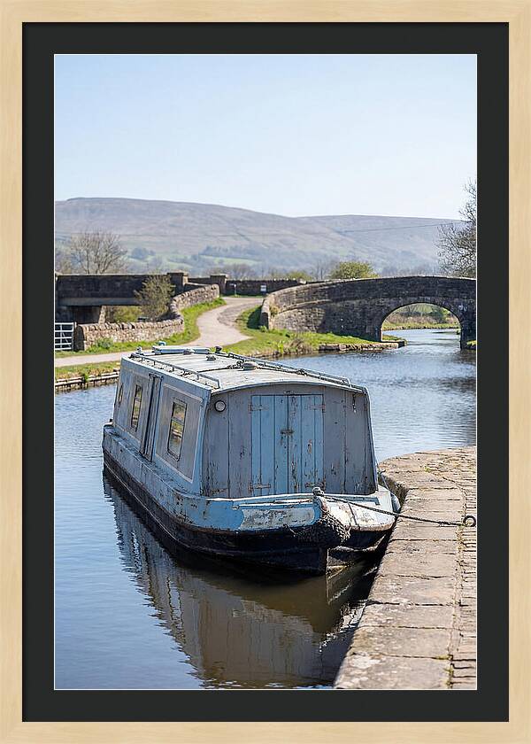 Old Painted Narrowboat Reflections