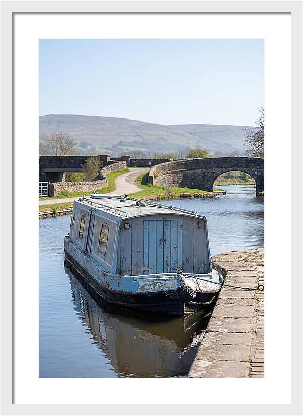 Old Painted Narrowboat Reflections