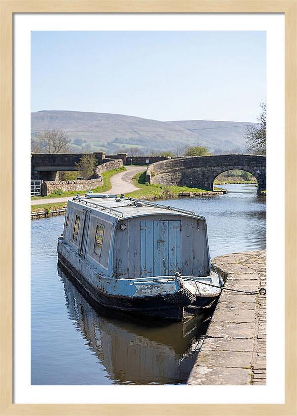 Old Painted Narrowboat Reflections