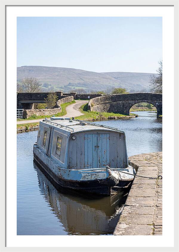 Old Painted Narrowboat Reflections