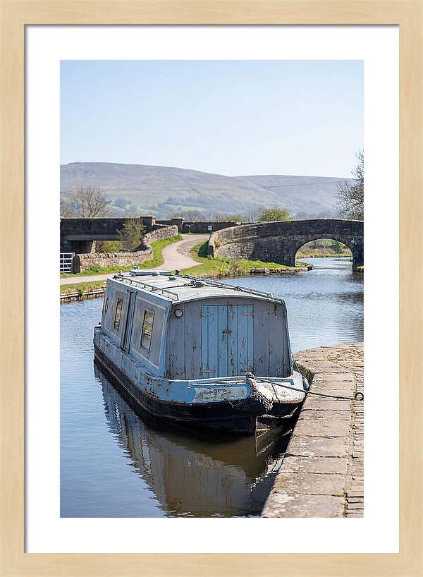 Old Painted Narrowboat Reflections