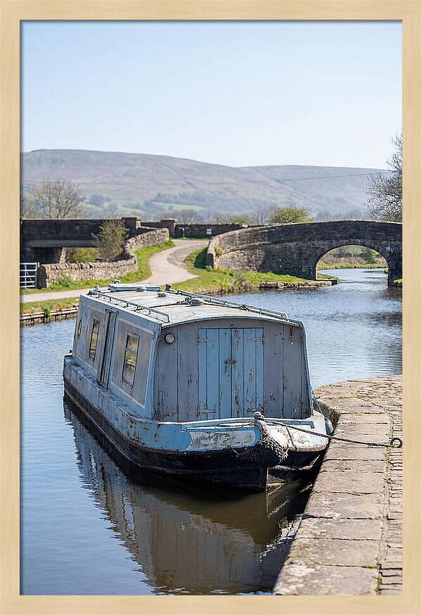 Old Painted Narrowboat Reflections