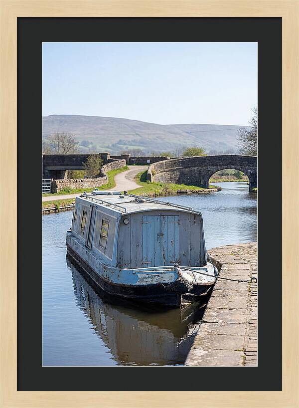 Old Painted Narrowboat Reflections